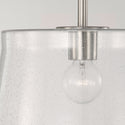 One Light Pendant from the Baker Collection in Brushed Nickel Finish by Capital Lighting