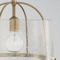 One Light Semi-Flush Mount from the Madison Collection in Aged Brass Finish by Capital Lighting