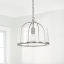 One Light Semi-Flush Mount from the Madison Collection in Brushed Nickel Finish by Capital Lighting