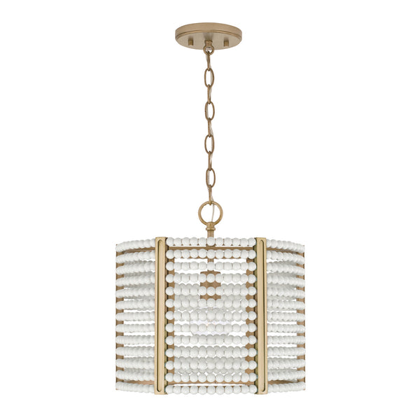 One Light Semi-Flush Mount from the Brynn Collection in Aged Brass Painted Finish by Capital Lighting
