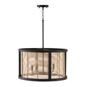 Four Light Pendant from the Rico Collection in Flat Black Finish by Capital Lighting