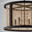 Four Light Pendant from the Rico Collection in Flat Black Finish by Capital Lighting