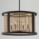 Four Light Pendant from the Rico Collection in Flat Black Finish by Capital Lighting