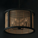 Four Light Pendant from the Rico Collection in Flat Black Finish by Capital Lighting