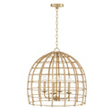 Four Light Pendant from the Wren Collection in Matte Brass Finish by Capital Lighting