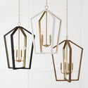 Four Light Pendant from the Maren Collection in Flat White and Matte Brass Finish by Capital Lighting