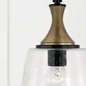 One Light Pendant from the Amara Collection in Matte Black with Brass Finish by Capital Lighting