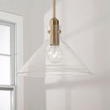 One Light Pendant from the Greer Collection in Aged Brass Finish by Capital Lighting