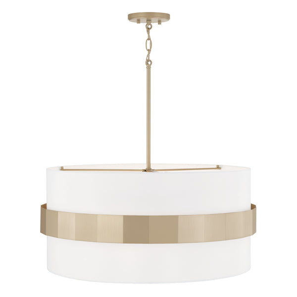 Four Light Pendant from the Sutton Collection in Soft Gold Finish by Capital Lighting