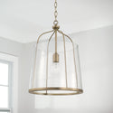 One Light Pendant from the Madison Collection in Aged Brass Finish by Capital Lighting