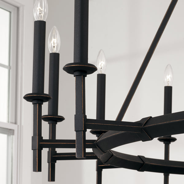 16 Light Chandelier from the Ogden Collection in Brushed Black Iron Finish by Capital Lighting