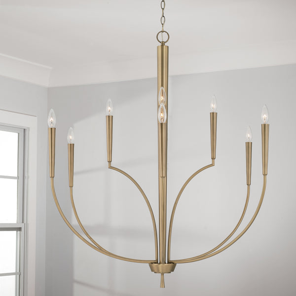 Ten Light Chandelier from the Holden Collection in Aged Brass Finish by Capital Lighting