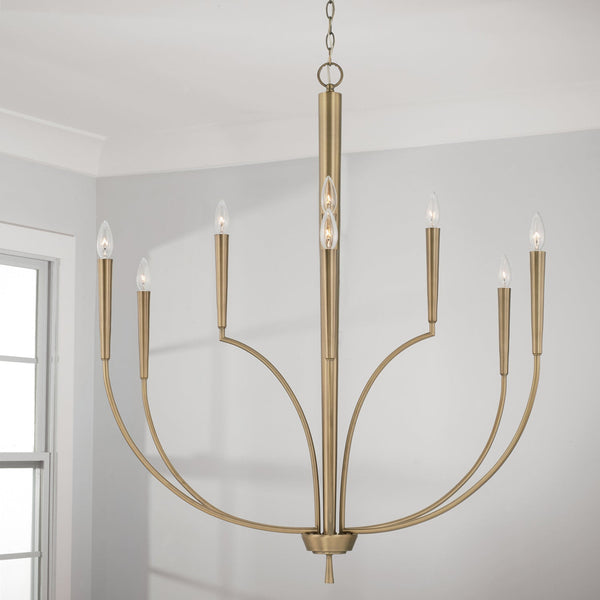 Ten Light Chandelier from the Holden Collection in Aged Brass Finish by Capital Lighting (Clearance Display, Final Sale)