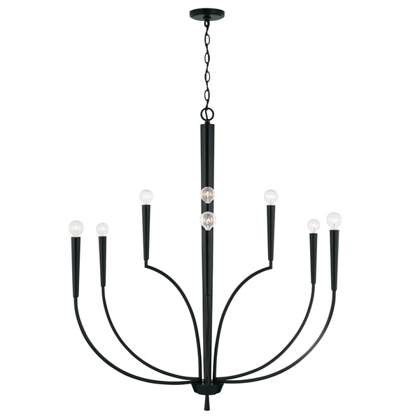Ten Light Chandelier from the Holden Collection in Matte Black Finish by Capital Lighting