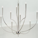 Ten Light Chandelier from the Holden Collection in Polished Nickel Finish by Capital Lighting