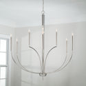 Ten Light Chandelier from the Holden Collection in Polished Nickel Finish by Capital Lighting