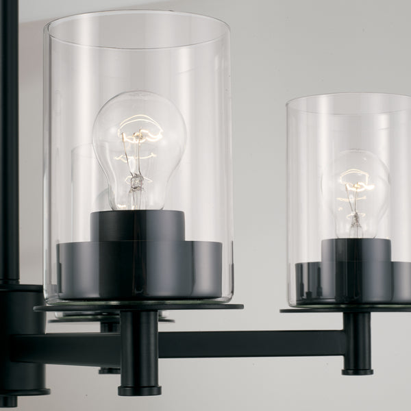 Five Light Chandelier from the Mason Collection in Matte Black Finish by Capital Lighting