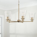Five Light Chandelier from the Baker Collection in Aged Brass Finish by Capital Lighting