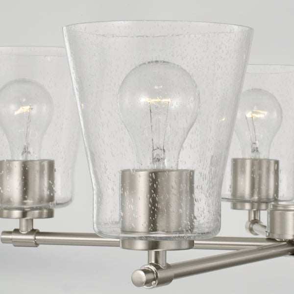 Five Light Chandelier from the Baker Collection in Brushed Nickel Finish by Capital Lighting