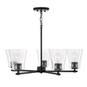 Five Light Chandelier from the Baker Collection in Matte Black Finish by Capital Lighting