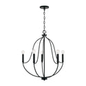 Five Light Chandelier from the Madison Collection in Matte Black Finish by Capital Lighting