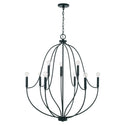 Nine Light Chandelier from the Madison Collection in Matte Black Finish by Capital Lighting