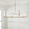 Six Light Chandelier from the Brynn Collection in Aged Brass Painted Finish by Capital Lighting