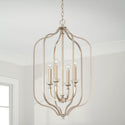 Four Light Foyer Pendant from the Breigh Collection in Brushed Champagne Finish by Capital Lighting