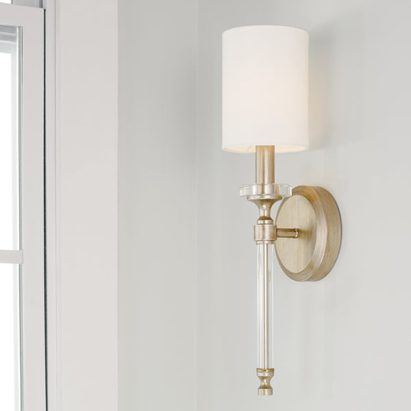 One Light Wall Sconce from the Breigh Collection in Brushed Champagne Finish by Capital Lighting