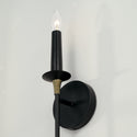 One Light Wall Sconce from the Amara Collection in Matte Black with Brass Finish by Capital Lighting