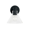 One Light Wall Sconce from the Greer Collection in Matte Black Finish by Capital Lighting