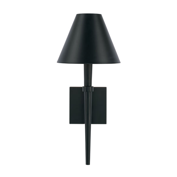 One Light Wall Sconce from the Holden Collection in Matte Black Finish by Capital Lighting
