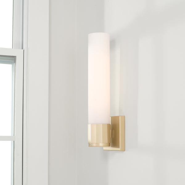 One Light Wall Sconce from the Sutton Collection in Soft Gold Finish by Capital Lighting