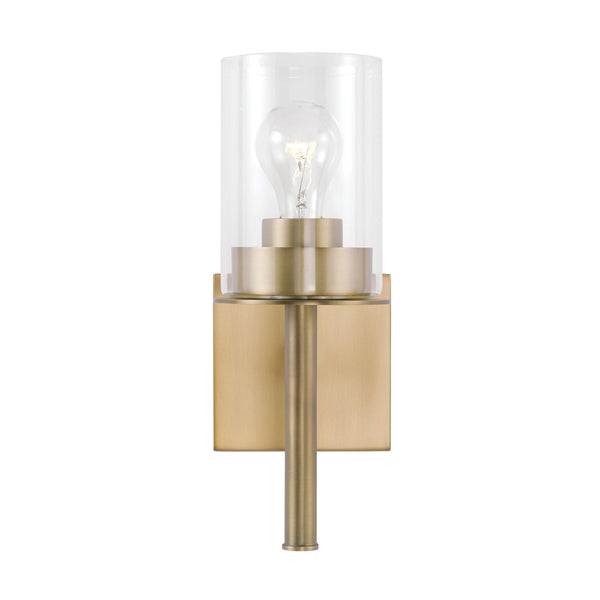 One Light Wall Sconce from the Mason Collection in Aged Brass Finish by Capital Lighting