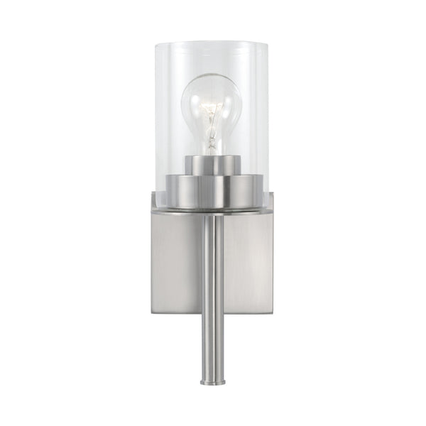 One Light Wall Sconce from the Mason Collection in Brushed Nickel Finish by Capital Lighting