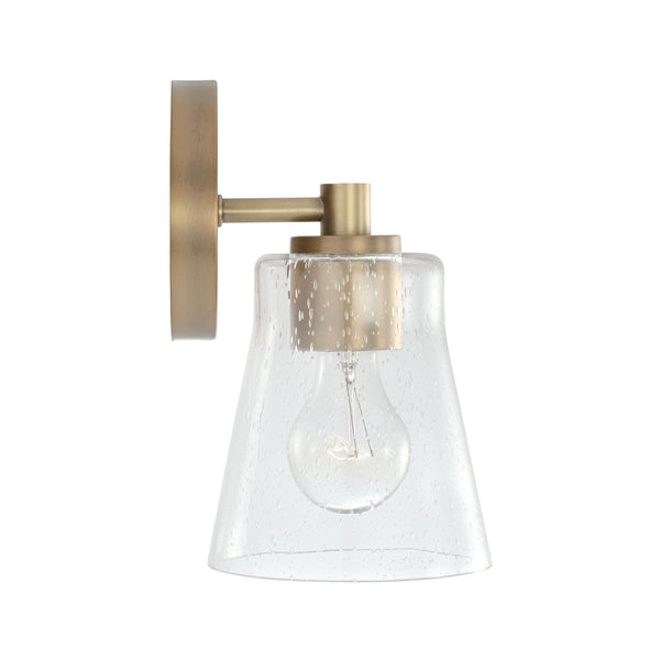 One Light Wall Sconce from the Baker Collection in Aged Brass Finish by Capital Lighting
