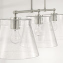 Three Light Island Pendant from the Baker Collection in Brushed Nickel Finish by Capital Lighting