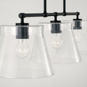 Three Light Island Pendant from the Baker Collection in Matte Black Finish by Capital Lighting