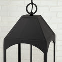 Four Light Outdoor Hanging Lantern from the Burton Collection in Black Finish by Capital Lighting