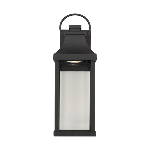 One Light Outdoor Wall Lantern from the Bradford Collection in Black Finish by Capital Lighting
