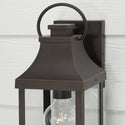 One Light Outdoor Wall Lantern from the Bradford Collection in Oiled Bronze Finish by Capital Lighting