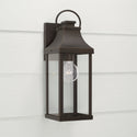 One Light Outdoor Wall Lantern from the Bradford Collection in Oiled Bronze Finish by Capital Lighting