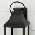 One Light Outdoor Wall Lantern from the Bradford Collection in Black Finish by Capital Lighting
