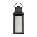 One Light Outdoor Wall Lantern from the Bradford Collection in Black Finish by Capital Lighting