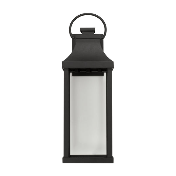 One Light Outdoor Wall Lantern from the Bradford Collection in Black Finish by Capital Lighting