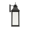 One Light Outdoor Wall Lantern from the Bradford Collection in Black Finish by Capital Lighting