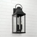 Three Light Outdoor Wall Lantern from the Bradford Collection in Black Finish by Capital Lighting