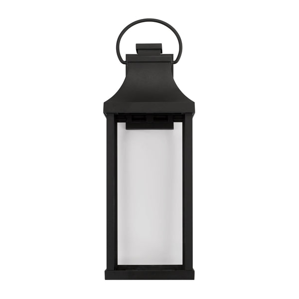 One Light Outdoor Wall Lantern from the Bradford Collection in Black Finish by Capital Lighting