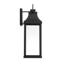One Light Outdoor Wall Lantern from the Bradford Collection in Black Finish by Capital Lighting