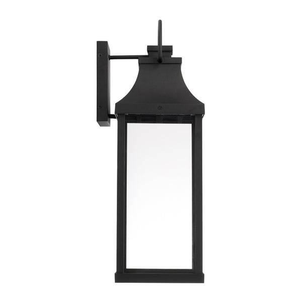 One Light Outdoor Wall Lantern from the Bradford Collection in Black Finish by Capital Lighting